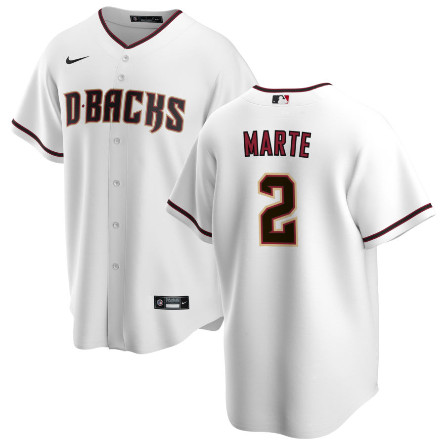 Nike Men #2 Starling Marte Arizona Diamondbacks Baseball Jerseys Sale-White